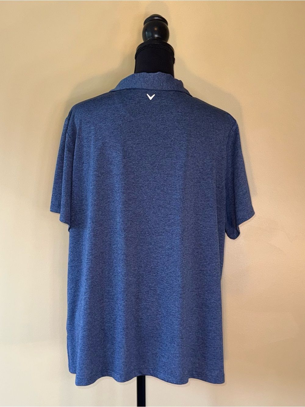 Callaway Heathered Navy Blue Zipper Golf Polo Shirt Top Plus Size 2X NWOT - Picture 3 of 12